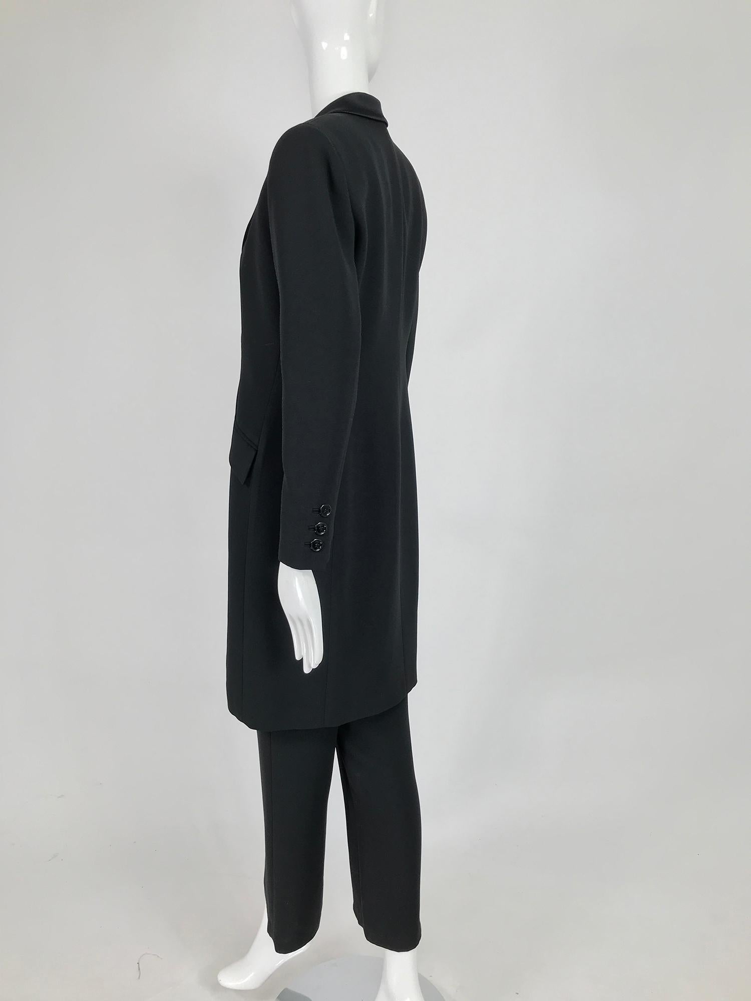 Badgley Mischka Tuxedo Coat and Jumpsuit Set in Black  5