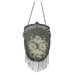 BADGLEY MISCHKA Vintage Bead Pearl Wedding Evening Bridal Mini Bag Bride Bridal