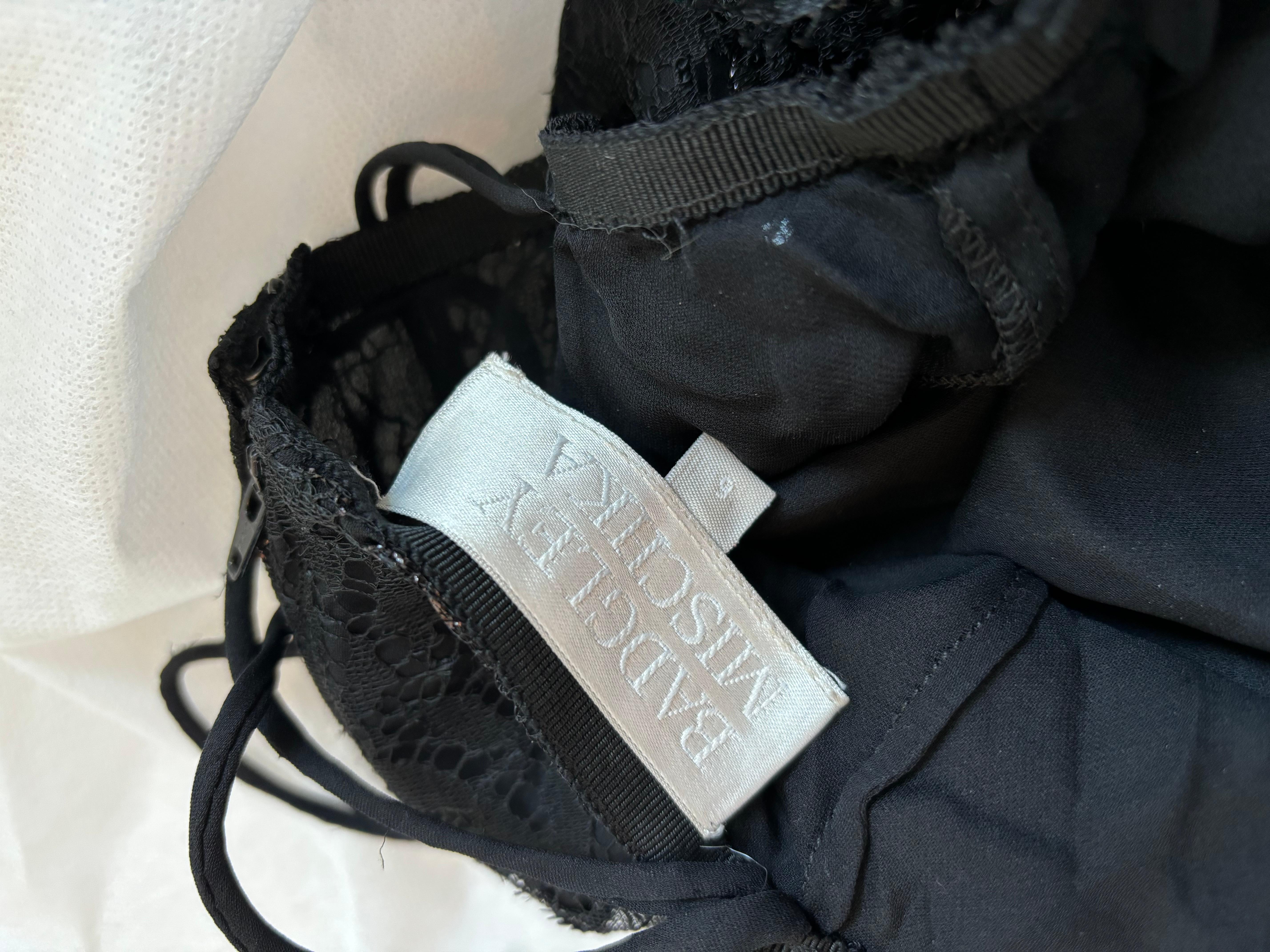 BADGLEY MISCHKA Vintage Black Beaded 2 Piece Pant Set 2