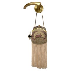 BADGLEY MISCHKA Vintage Embroidered Evening Beaded Bag Bridal Wedding