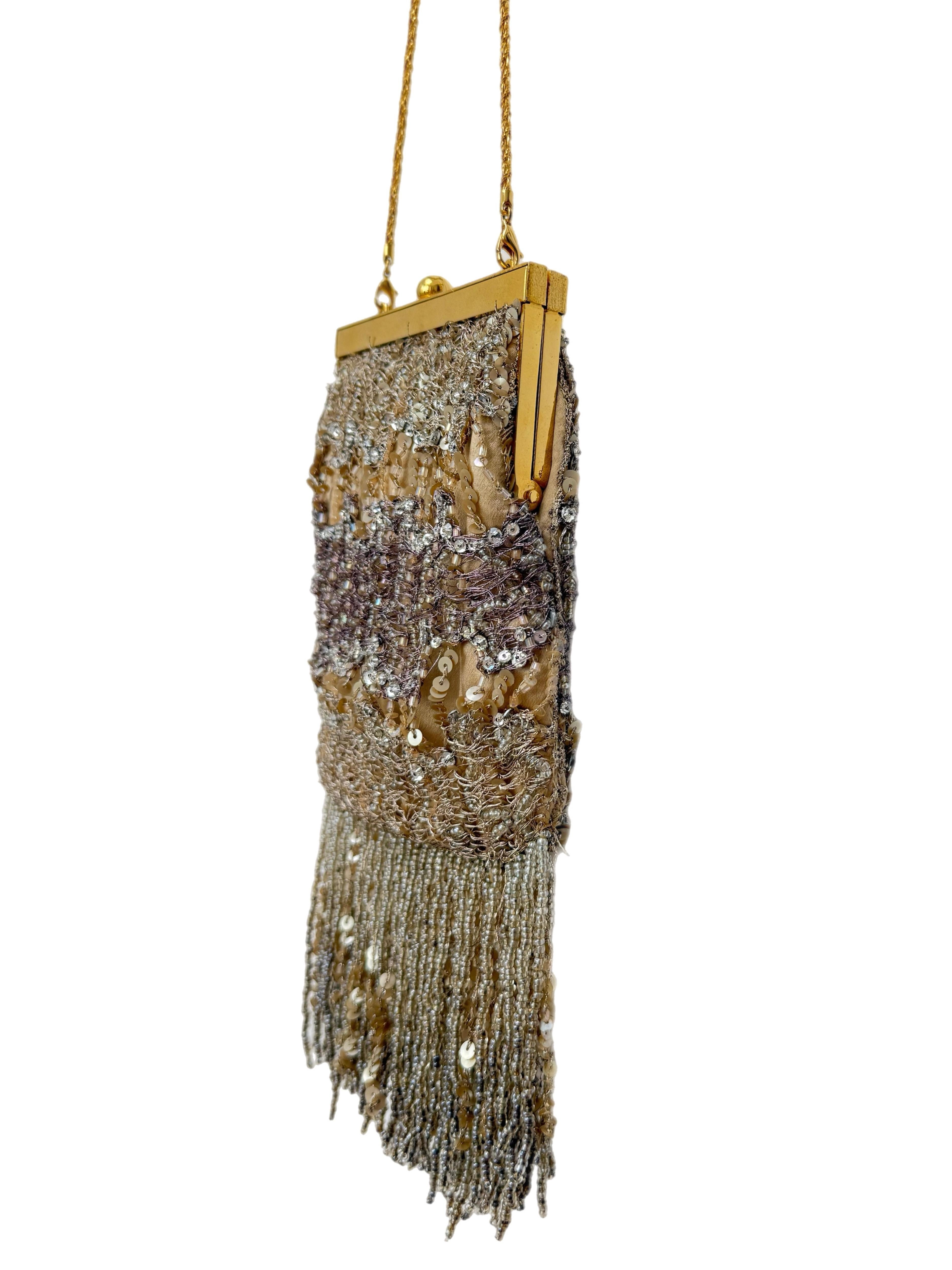 BADGLEY MISCHKA Vintage Mini Embellished Evening Bag Minaudiere Excellent état - En vente �à Leonardo, NJ