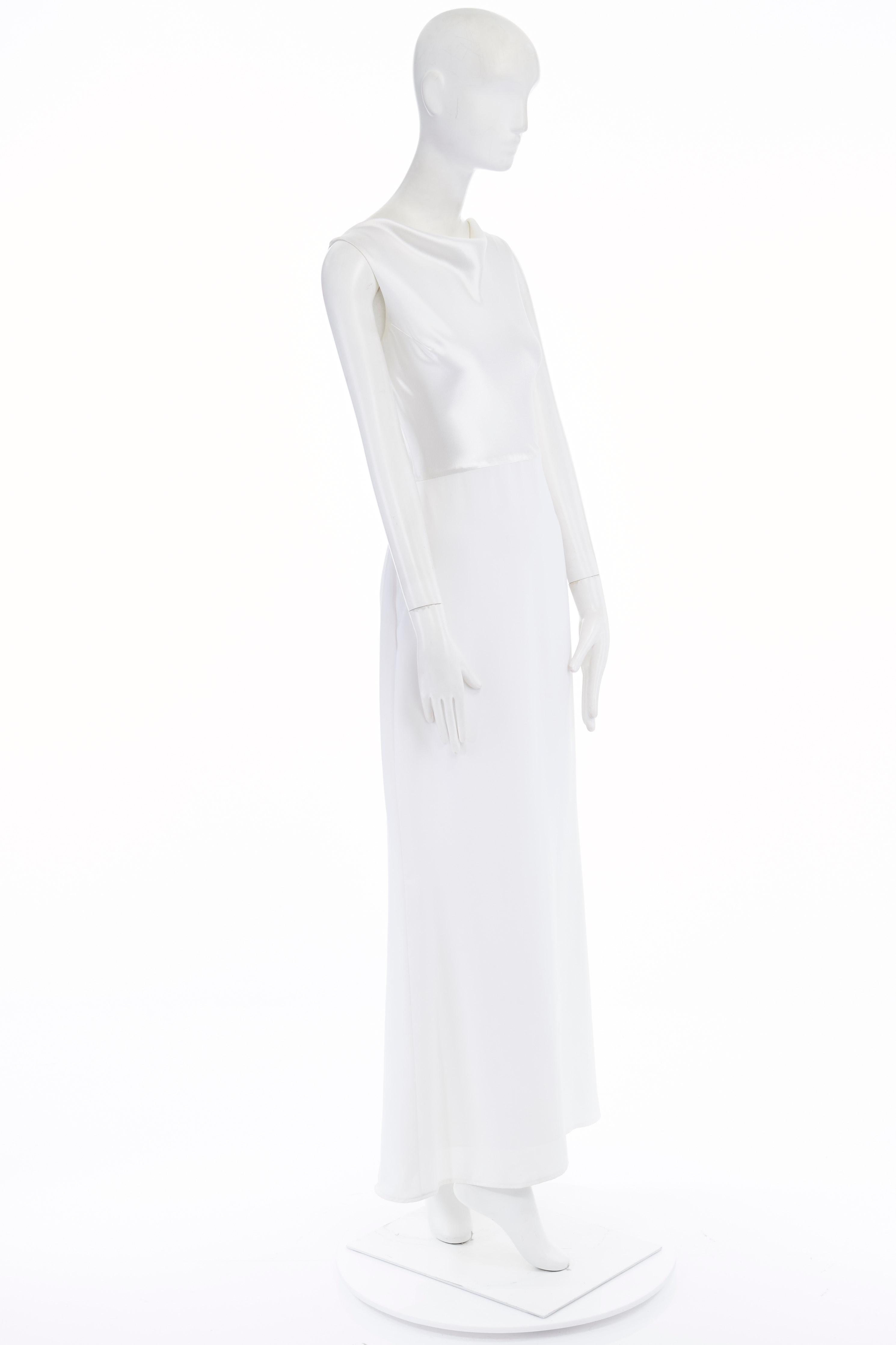 BADGLEY MISCHKA white draped neckline viscose top V-back maxi gown dress US6 S
Brand: Badgley Mischka
Designer: Badgley Mischka
Model Name / Style: Gown
Material: Viscose, acetate
Color: White
Pattern: Solid
Closure: Zip
Extra Detail: Viscose,