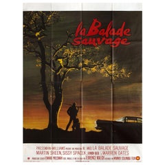 Vintage "Badlands" 1974 French Grande Film Poster