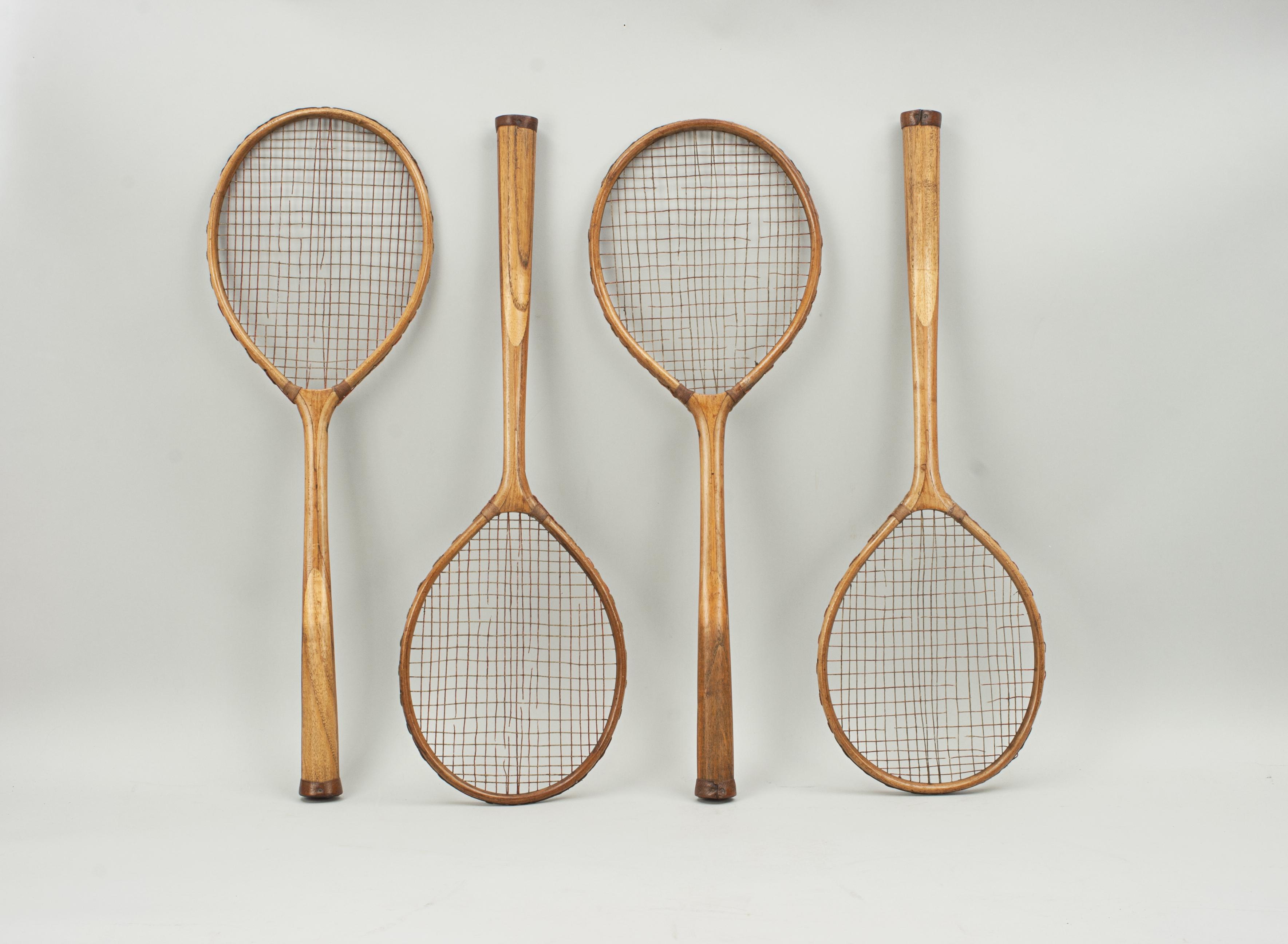 Badminton Rackets, Set of Four Unnamed 4