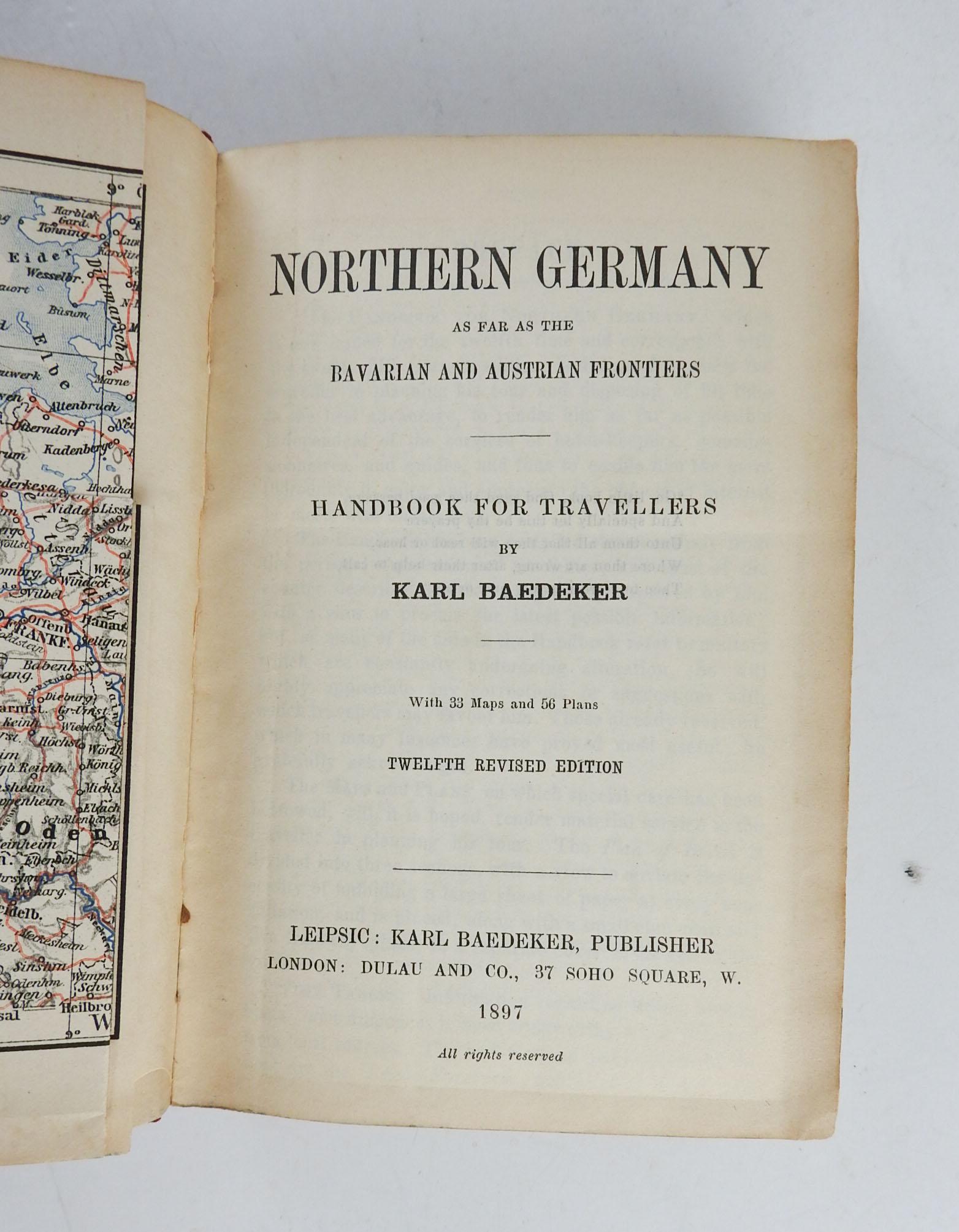 Grand Tour Baedeker's Germany Travel Guides 1897 & 1914 - a Pair For Sale