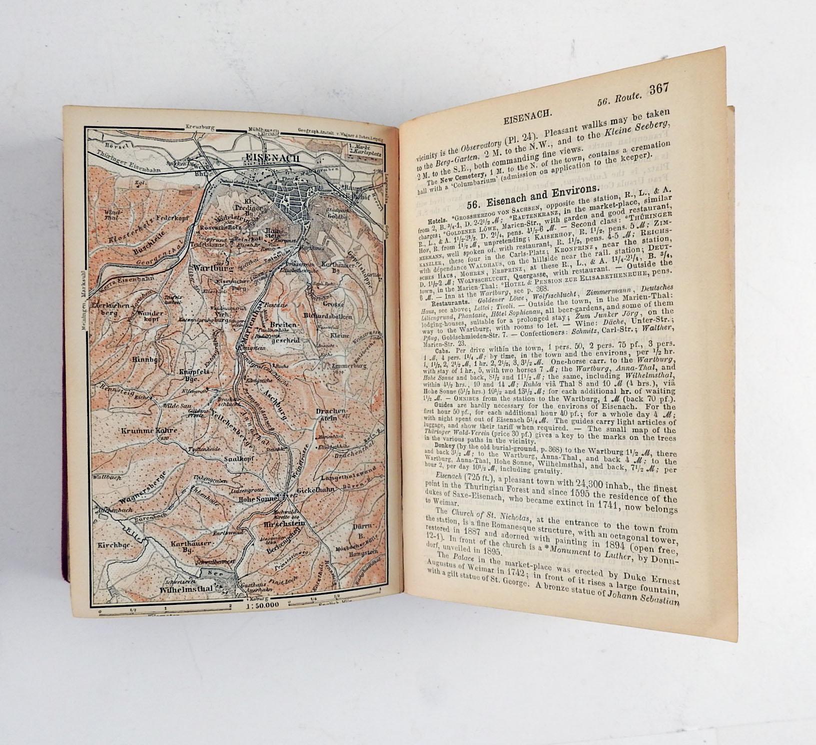 Baedeker's Germany Travel Guides 1897 & 1914 - ein Paar Reiseführer im Angebot 1
