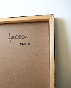 Aequor - Black and White Acrylic Painting in Contemporary Minimalist Style