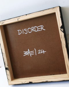 Disordine - Pittura acrilica in bianco e nero in stile minimalista contemporaneo