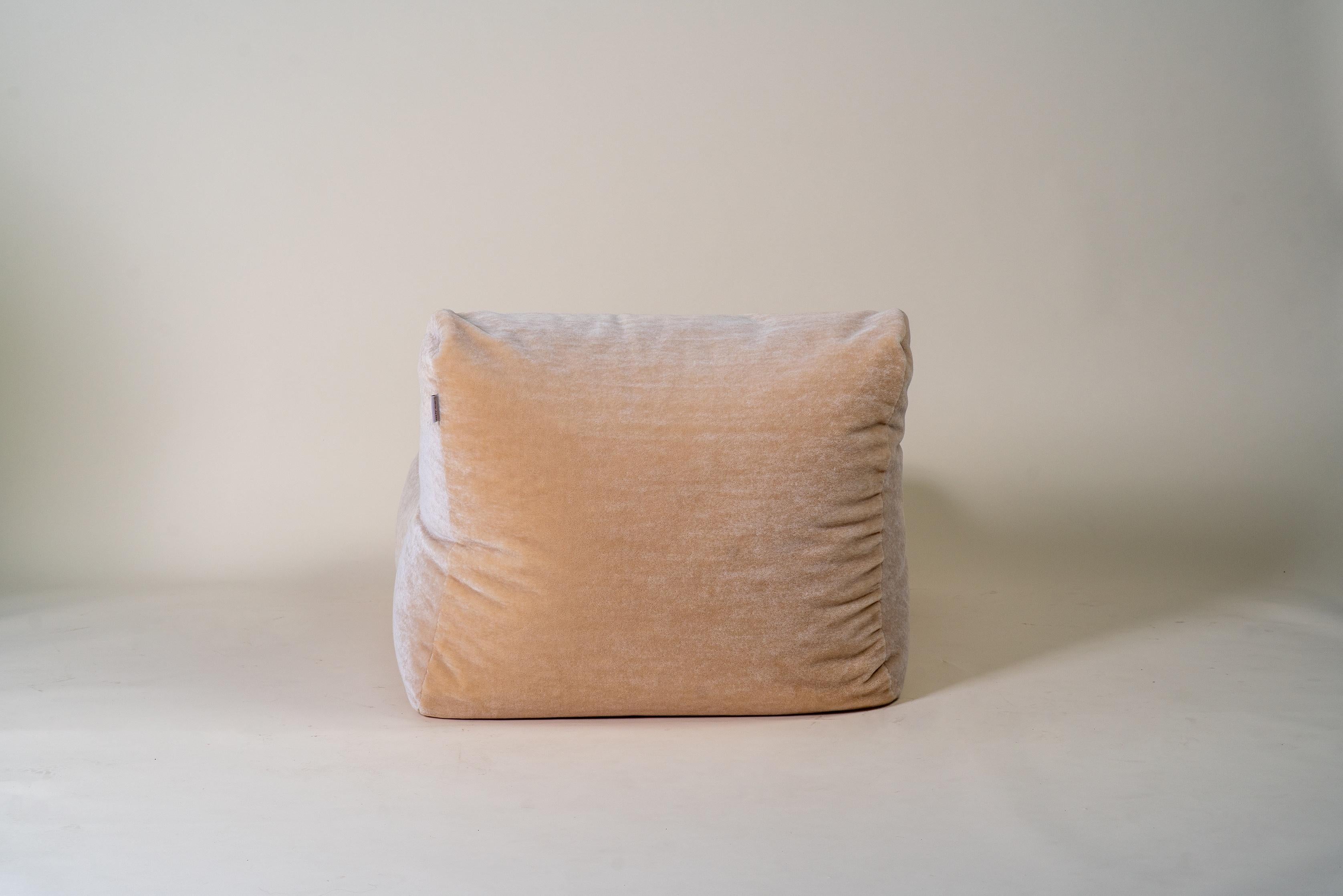 Contemporary Bag Chair in Velvet For Sale