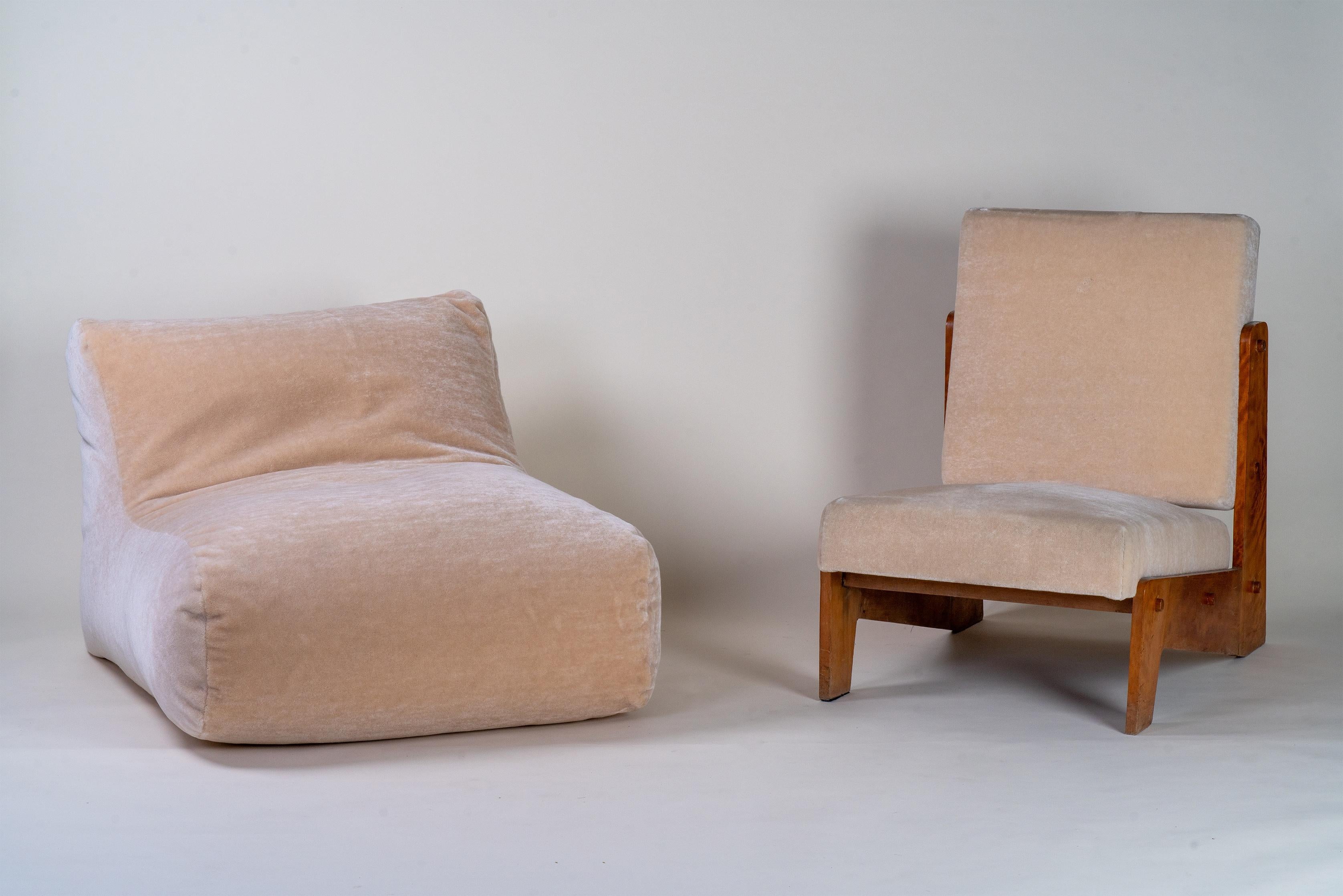 Bag Chair in Velvet For Sale 2