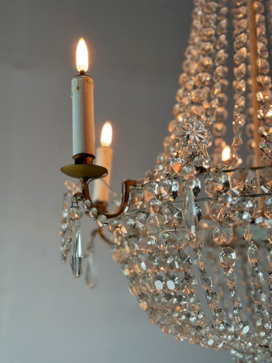 Lampadario Bag Of Pearls, cristalli tagliati Circa 1900 in vendita 4