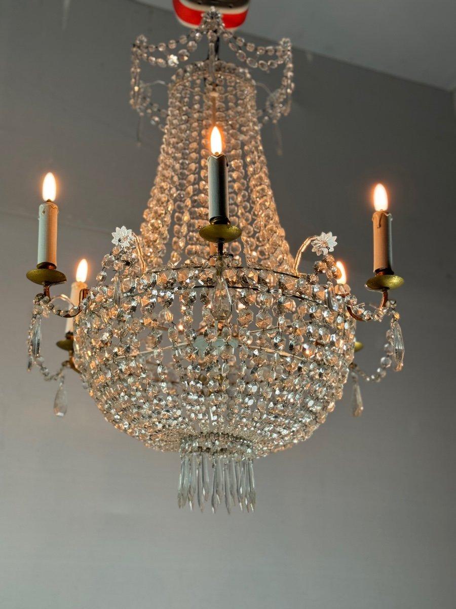 Lampadario Bag Of Pearls, cristalli tagliati Circa 1900 in vendita 1