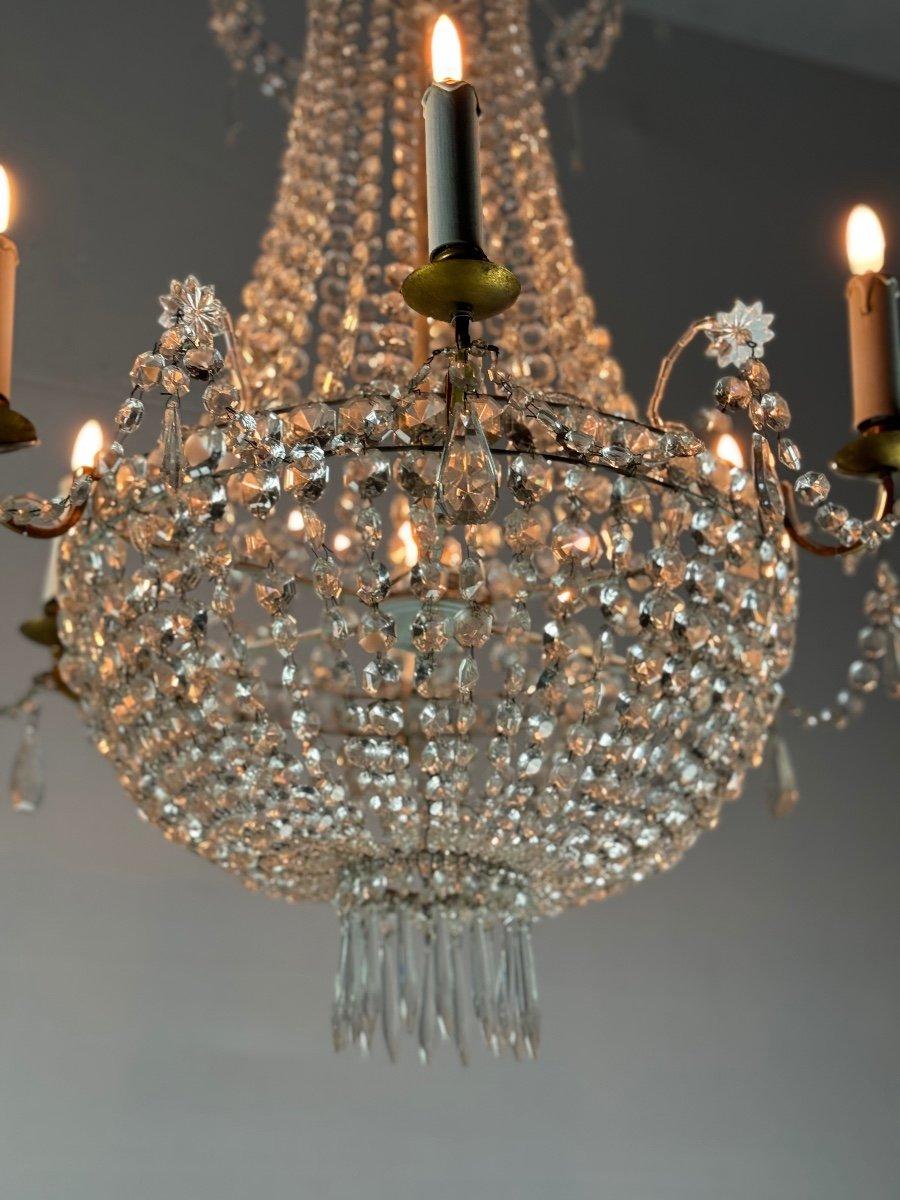 Lampadario Bag Of Pearls, cristalli tagliati Circa 1900 in vendita 2