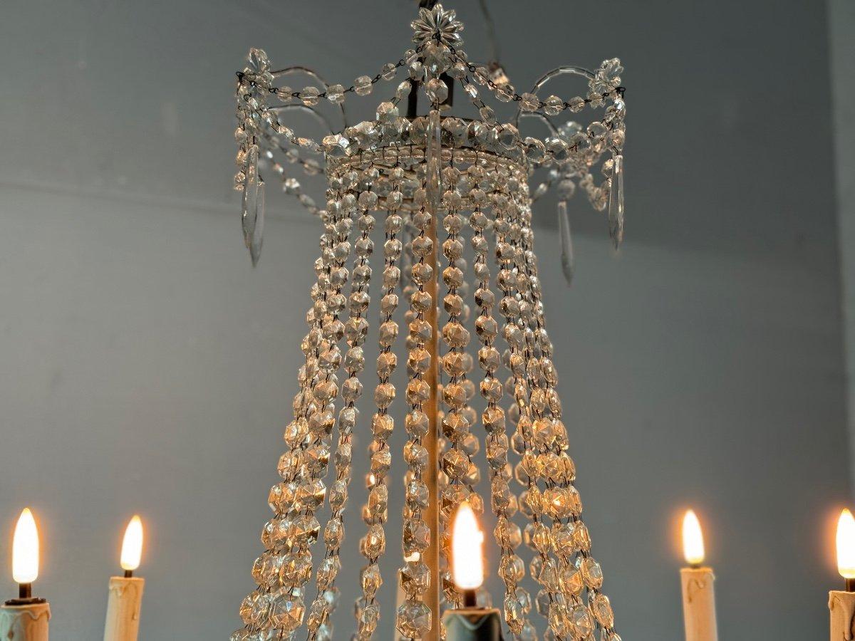 Lampadario Bag Of Pearls, cristalli tagliati Circa 1900 in vendita 3