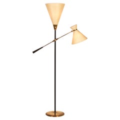 BAG Turgi Mid-Century Modern Articulated Floor Lamp, Swittzerland, 1950