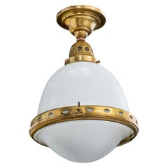 Bag Turgi, Pendant Light, Brass, Glass, Switzerland, 1920s Bag Turgi, Pendant Light, Brass, Glass, Switzerland, 1920s