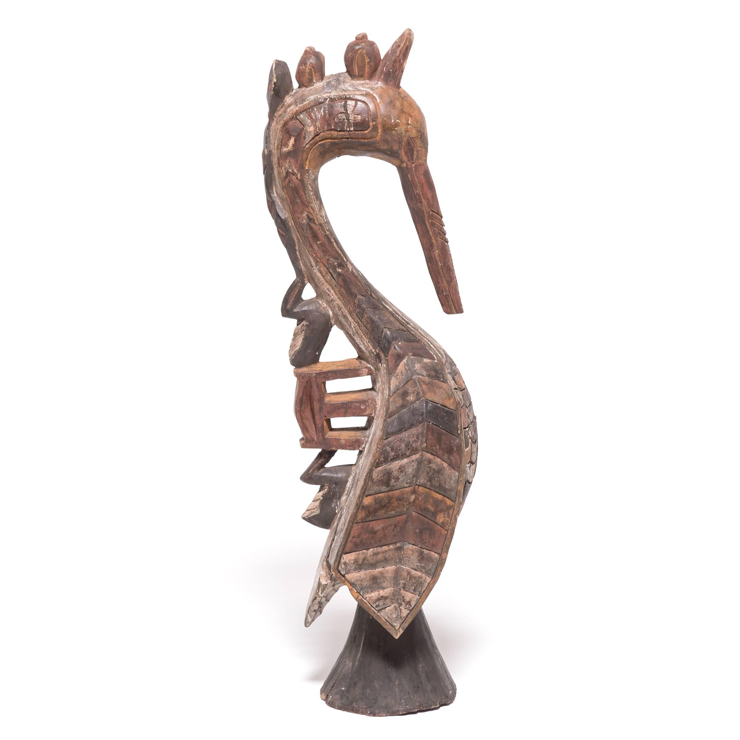 Guinea-Bissauan Early 20th Century Baga Bird Sculpture