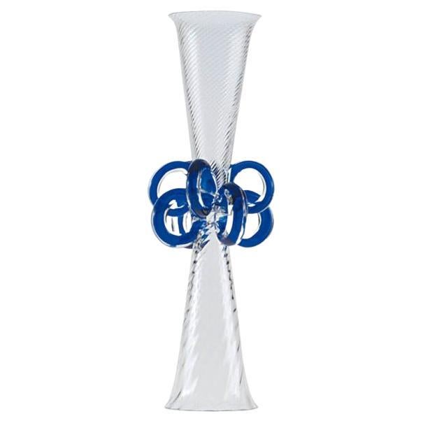 Bagatti Vase Colorless & Blue by Driade, Borek Sipek