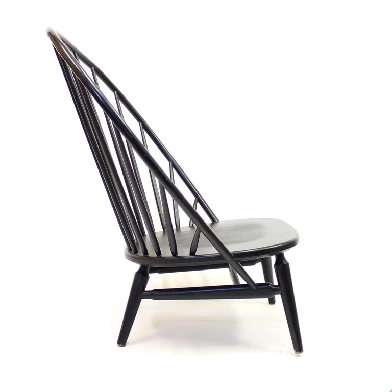 Birch Bågen Wooden Lounge Chair by Engström & Myrstrand for Nässjö Stolfabrik, 1950s For Sale