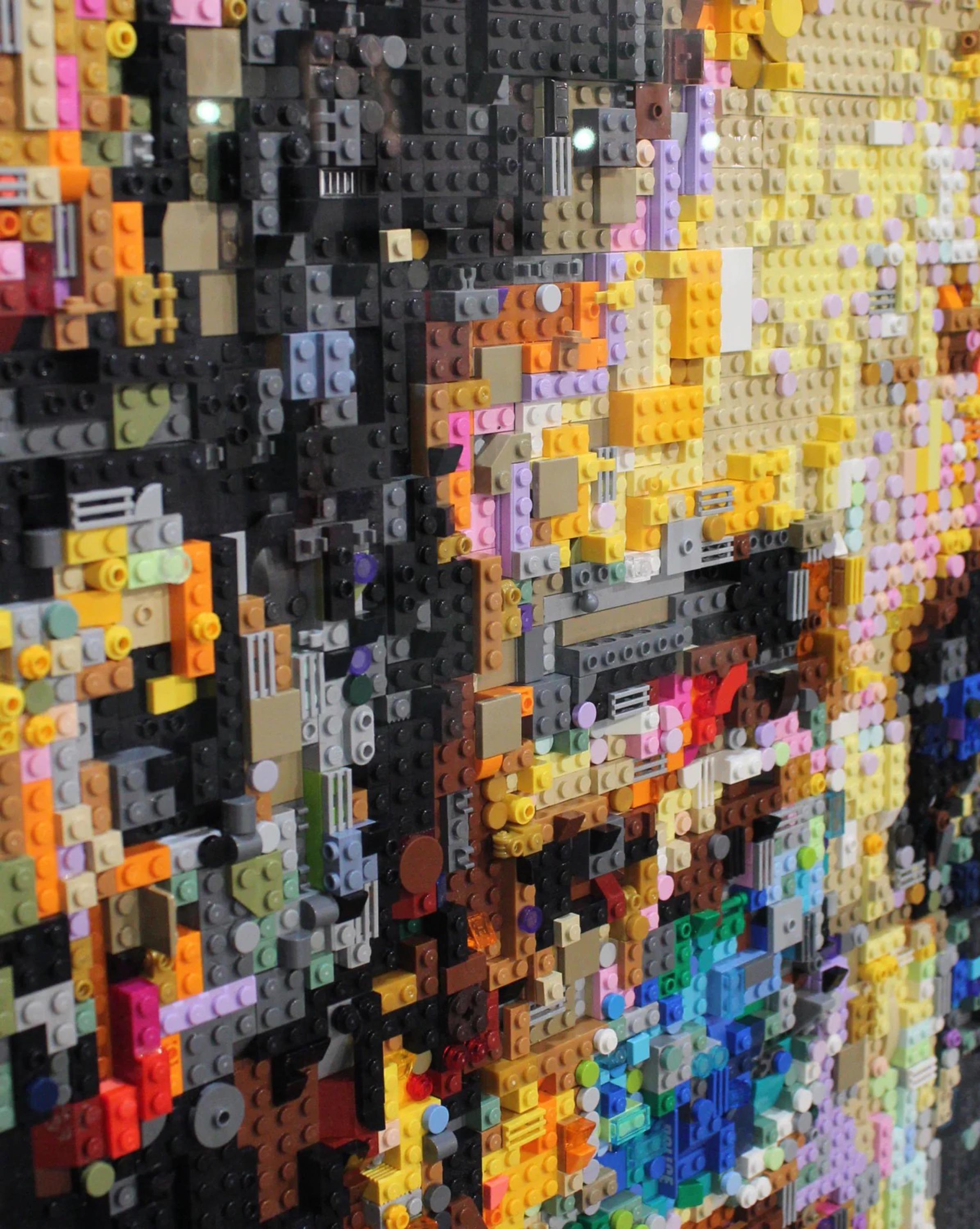 John Lennon (Lego art) - Contemporary Mixed Media Art by Baggrz