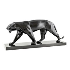 BAGHERA Art Deco Sculpture Panther Max Le Verrier France ORIGINAL 1930