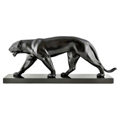 BAGHERA Art Deco Sculpture Panther Max Le Verrier France ORIGINAL 1930