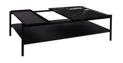 Bagnères Coffee Table Marquina 'Black' and Marquina 'Black' Marble and Metal