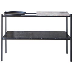 Bagnères Console Table Arabescato 'White' and Emperador 'Brown' Marble / Metal