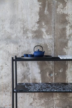 Bagnères Console Table Marquina (Black) and Emperador (Brown)  Marble / Metal