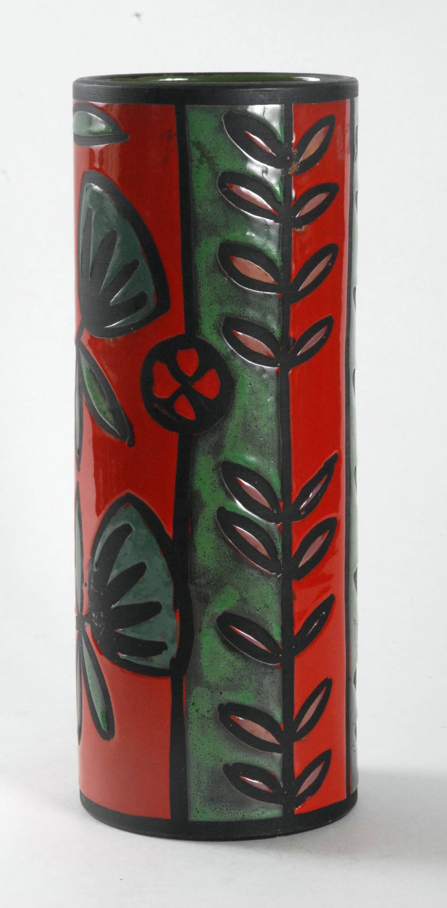 Mid-Century Modern Bagni Ceramiche Tulip Vase by Alvino Bagni, Italy, circa 1970