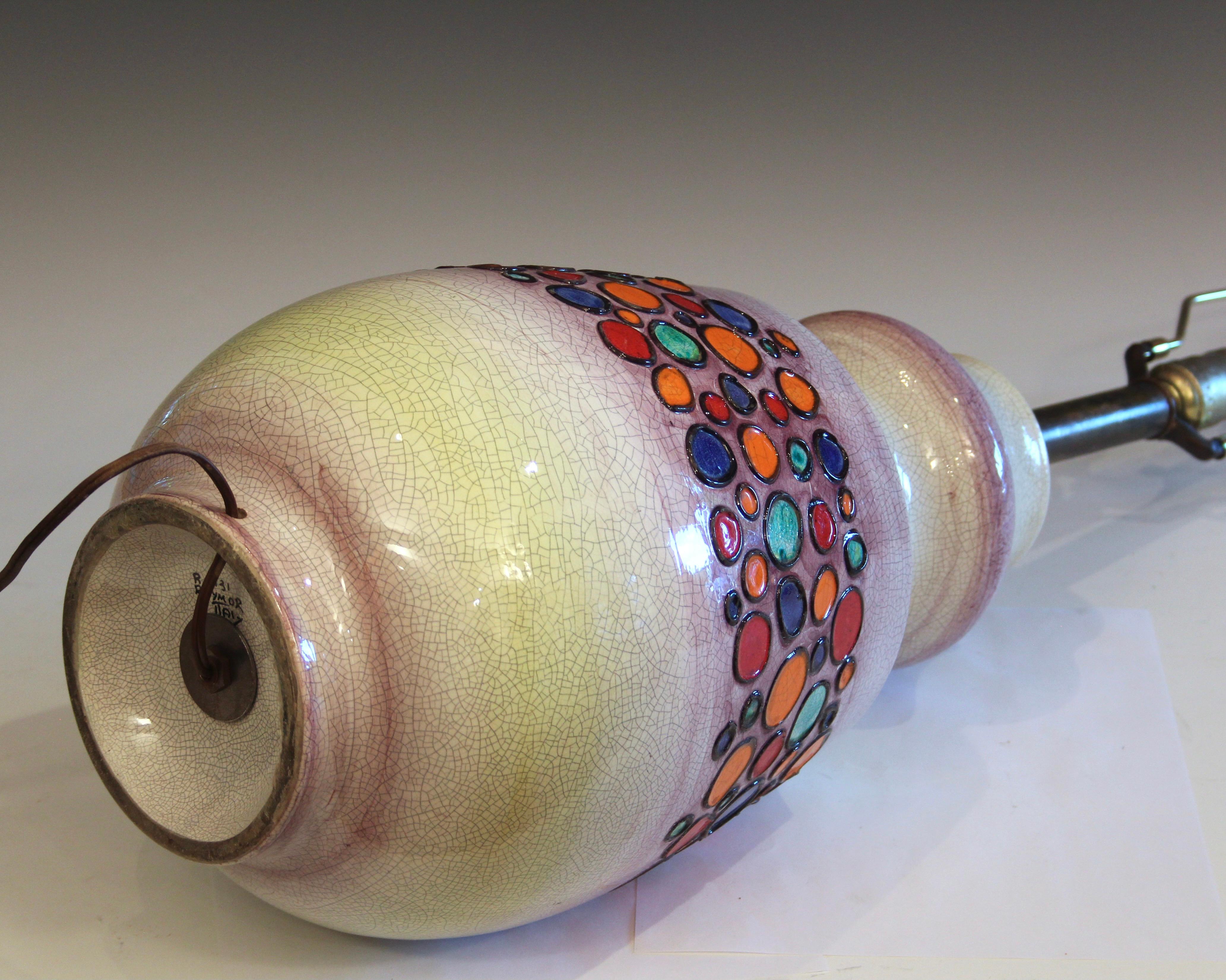 Bagni Raymor Italienische Keramik Vintage-Lampe, Groß, MCM Modern, Keramik, 34
