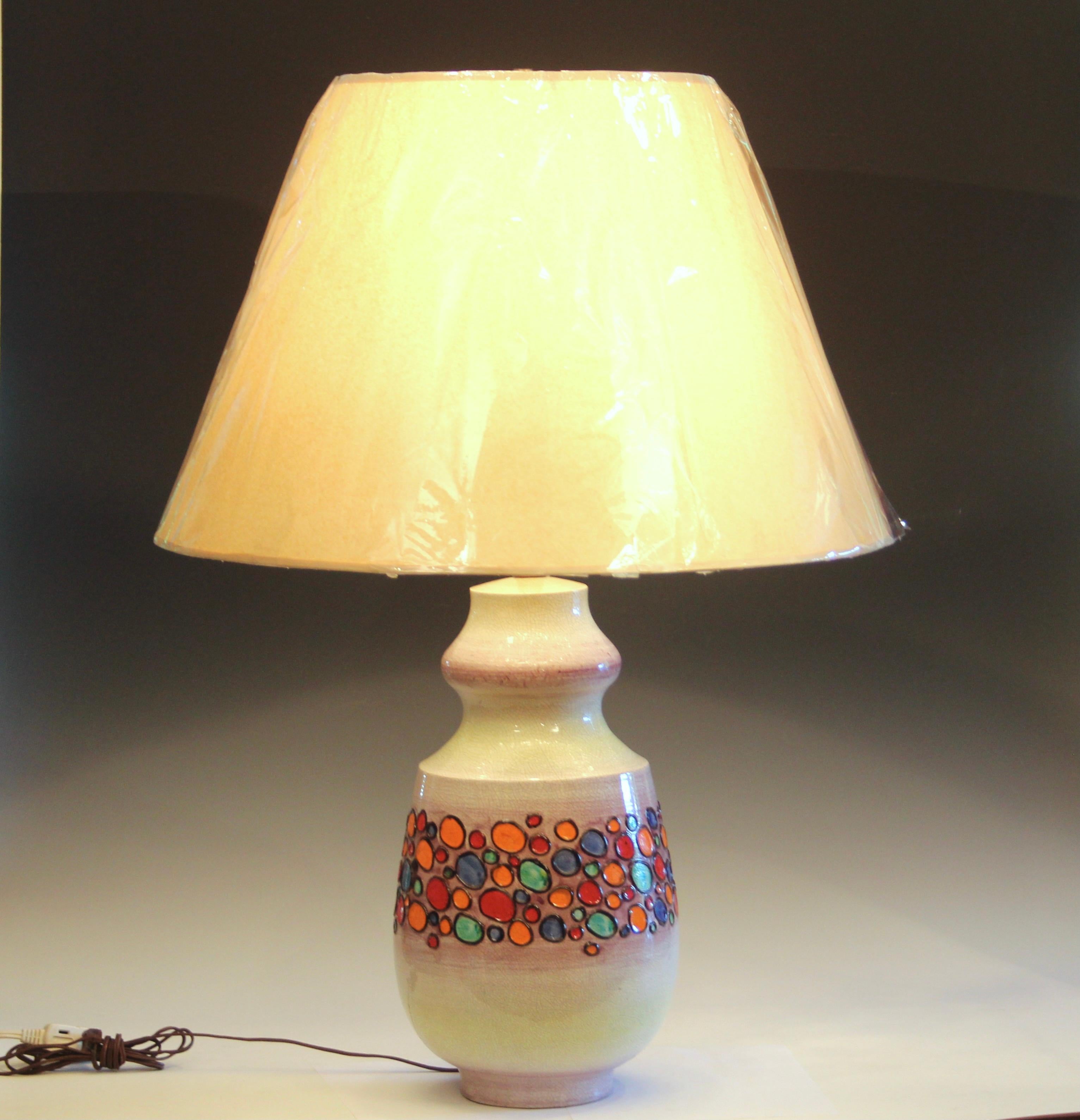 Bagni Raymor Italienische Keramik Vintage-Lampe, Groß, MCM Modern, Keramik, 34