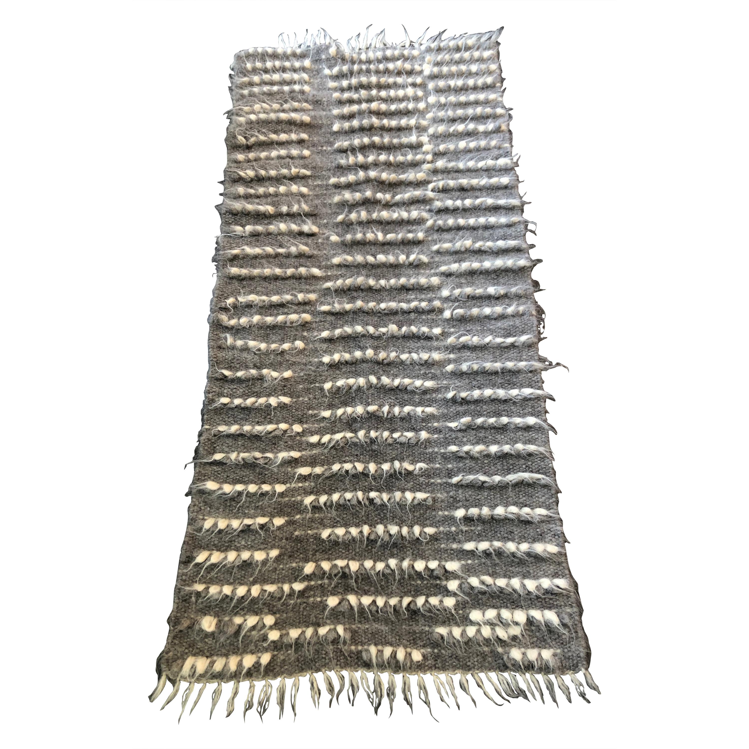 "Bagnoli " Grey & White Wool Runner by Le Lampade