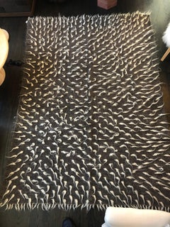 "Bagnoli " White & Brown Wool Runner by Le Lampade