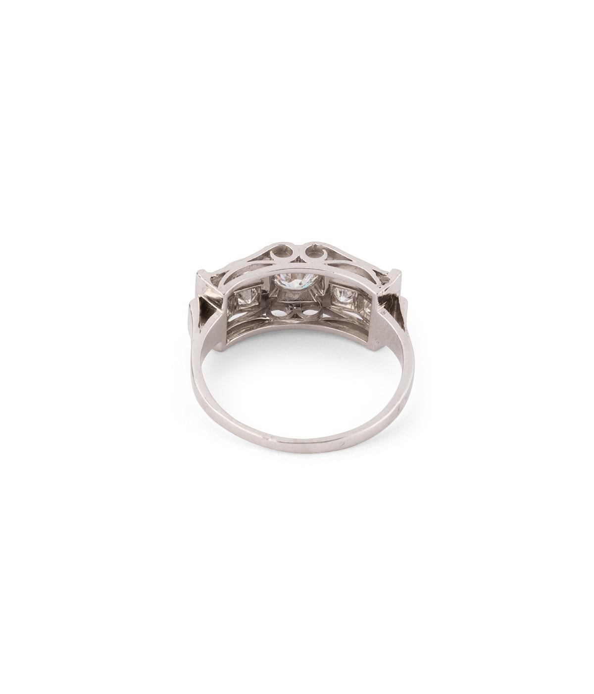 Bagues Art déco en diamants für Damen oder Herren im Angebot