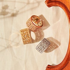 Bague Bandeau en Or Blanc Palladié 18 ct et Diamants 1, 16 ct, Band Ring