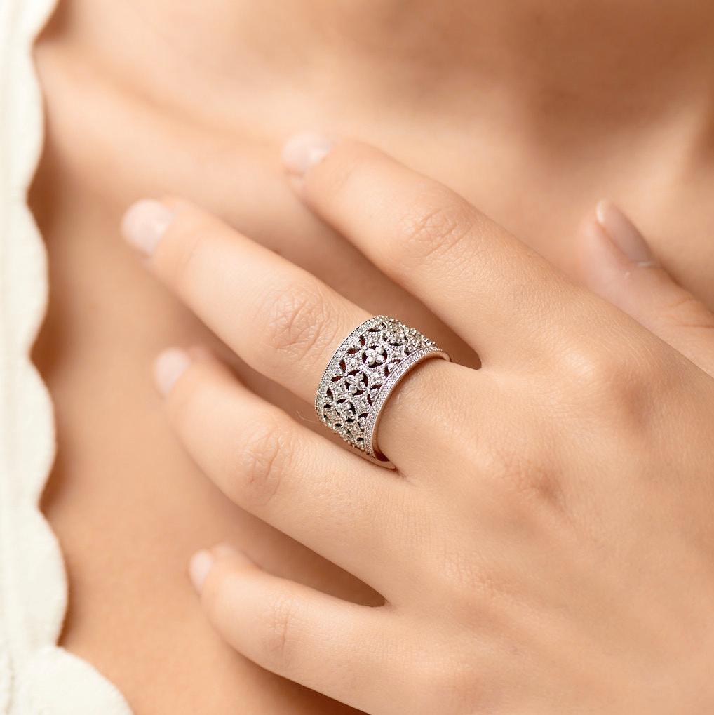 bague second wife band en or et diamants