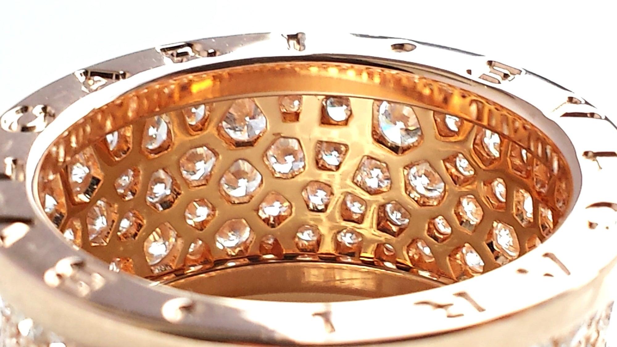 Women's BULGARI - B.zero1 ring in rose gold and diamonds For Sale