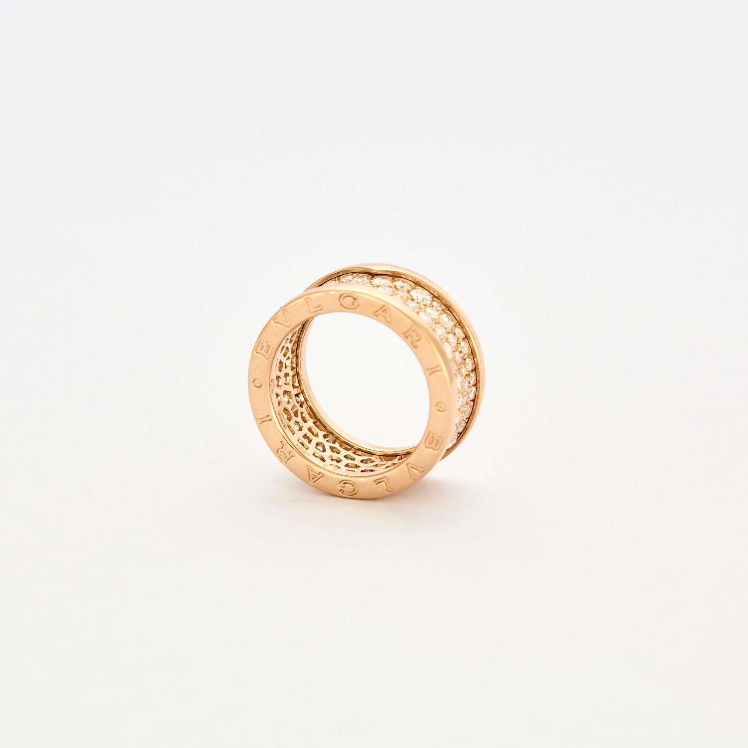 BULGARI - B.zero1 ring in rose gold and diamonds For Sale 1
