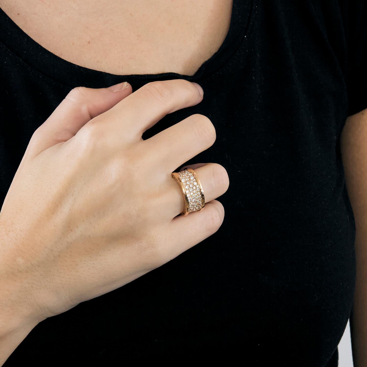 BULGARI - B.zero1 ring in rose gold and diamonds For Sale 2