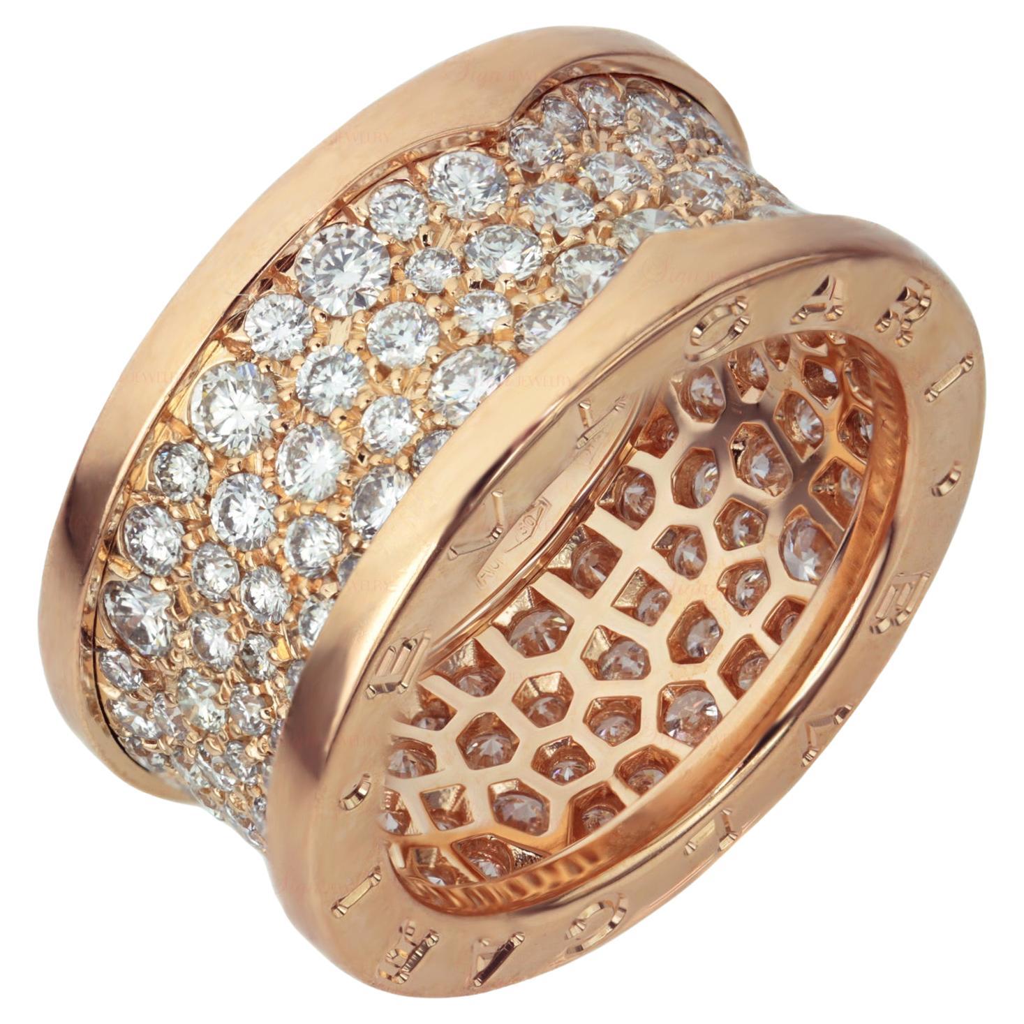 BULGARI - Anillo B.zero1 de oro rosa y diamantes