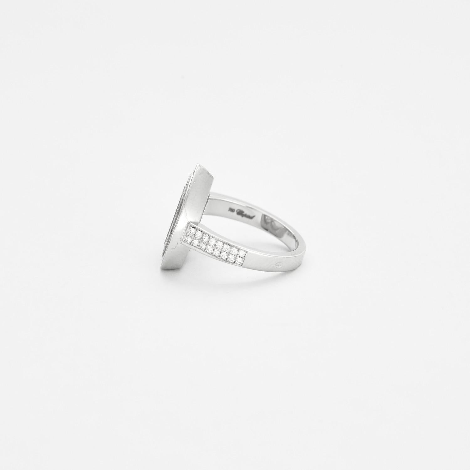 Donna CHOPARD - Anello a cuore Happy Diamonds in oro bianco e diamanti