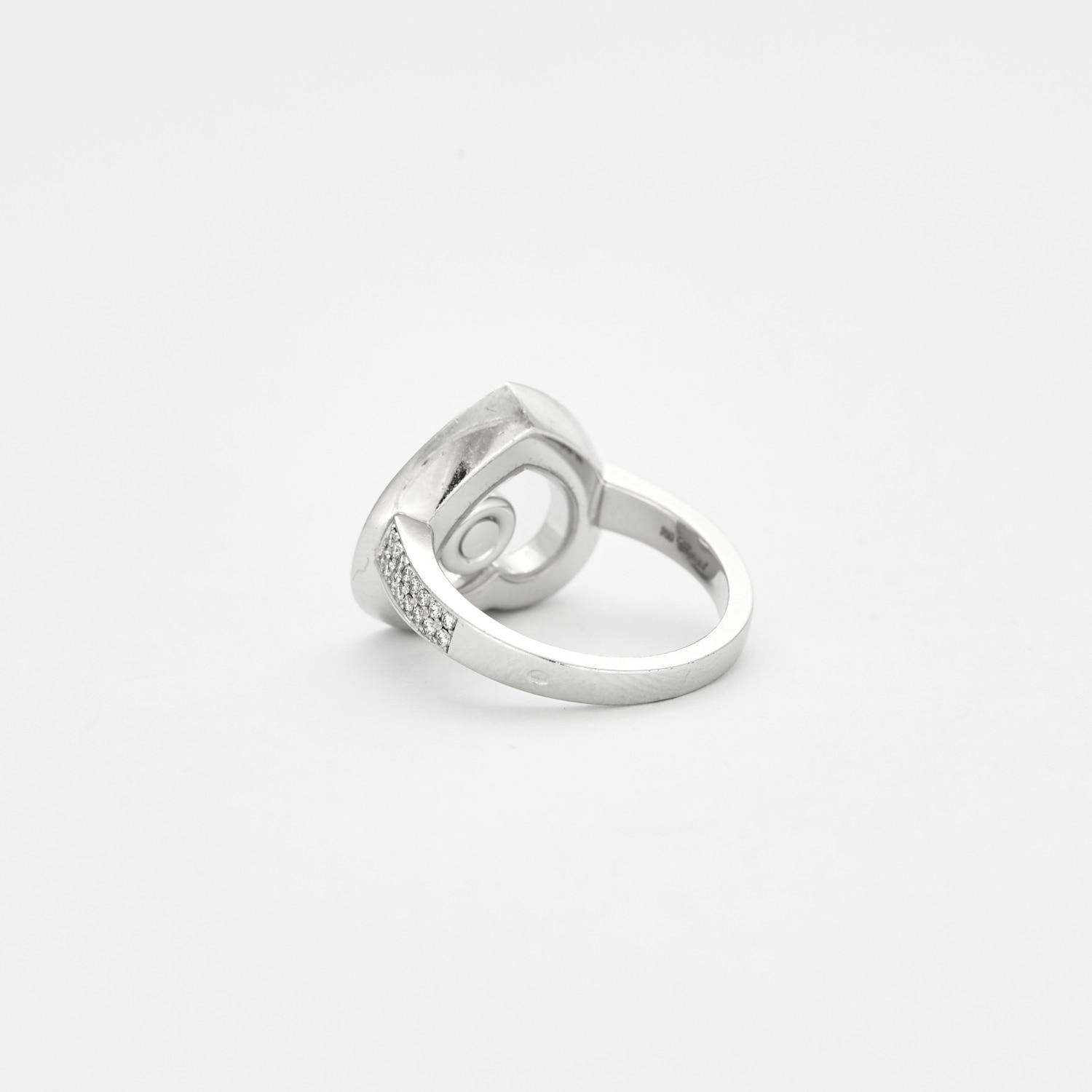 CHOPARD - Anello a cuore Happy Diamonds in oro bianco e diamanti 1