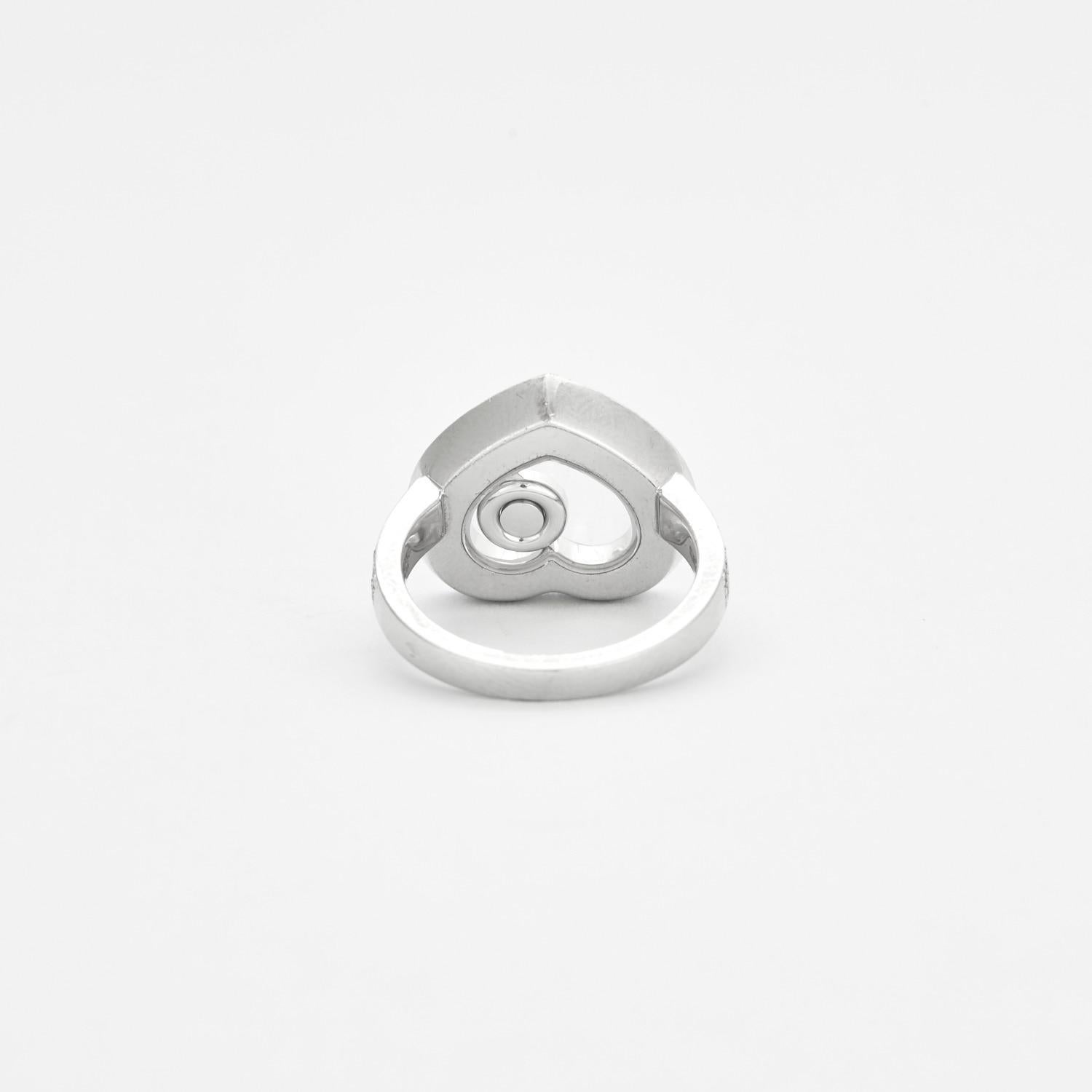 CHOPARD - Anello a cuore Happy Diamonds in oro bianco e diamanti 2