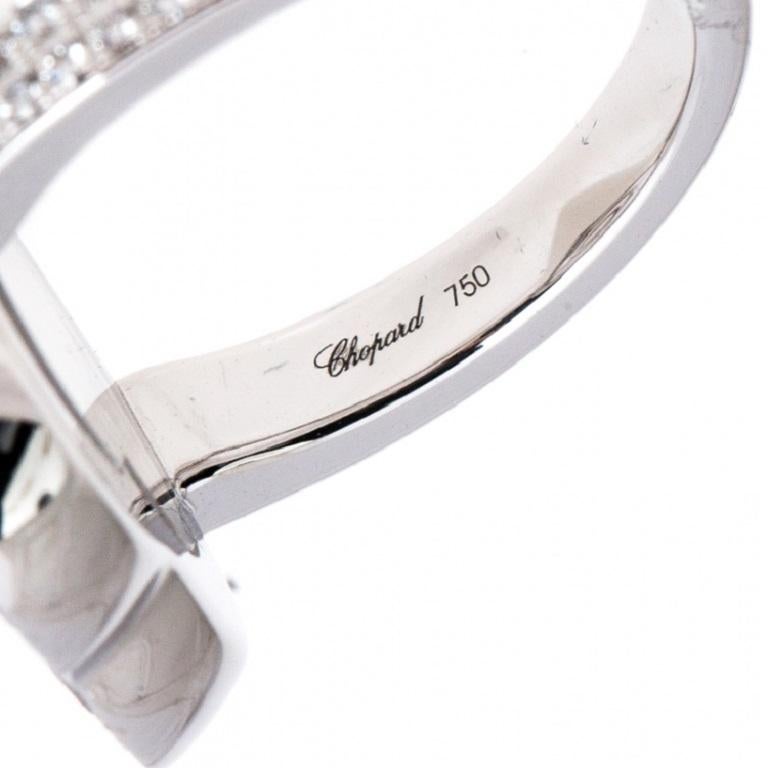 CHOPARD - Anello a cuore Happy Diamonds in oro bianco e diamanti 3