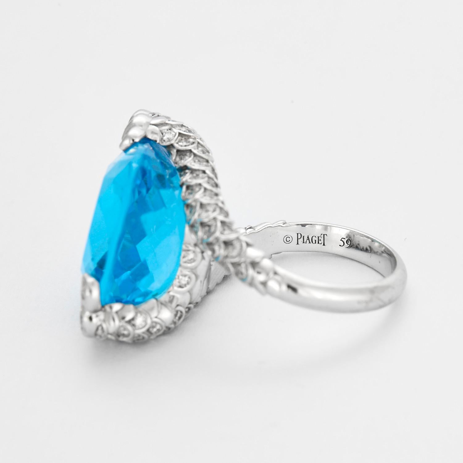 Women's PIAGET - Cocktail Limelight ring in white gold with a blue topaz and diamonds