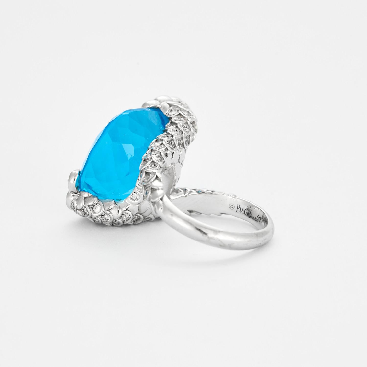 PIAGET - Cocktail Limelight ring in white gold with a blue topaz and diamonds 1
