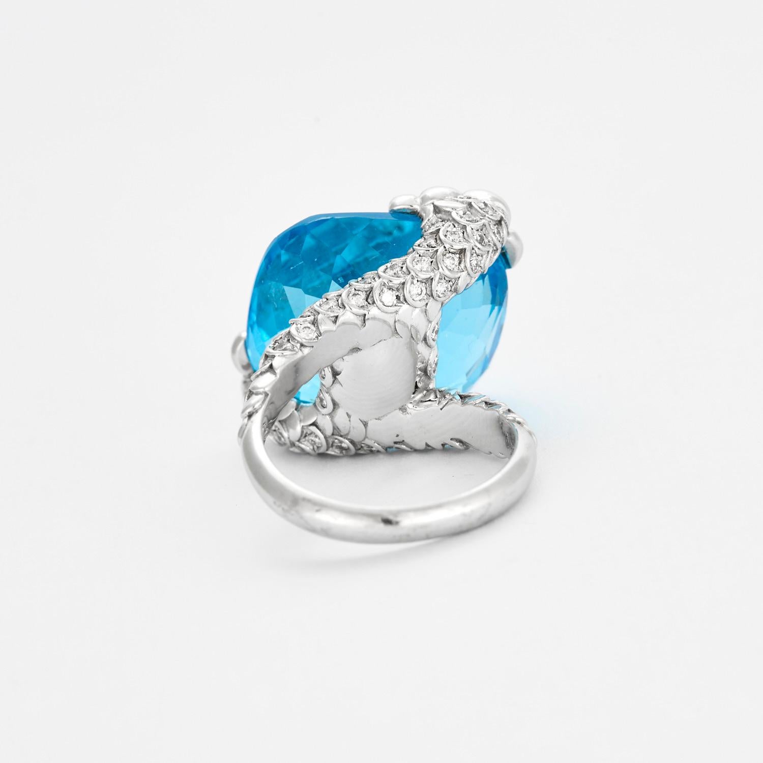 PIAGET - Cocktail Limelight ring in white gold with a blue topaz and diamonds 2