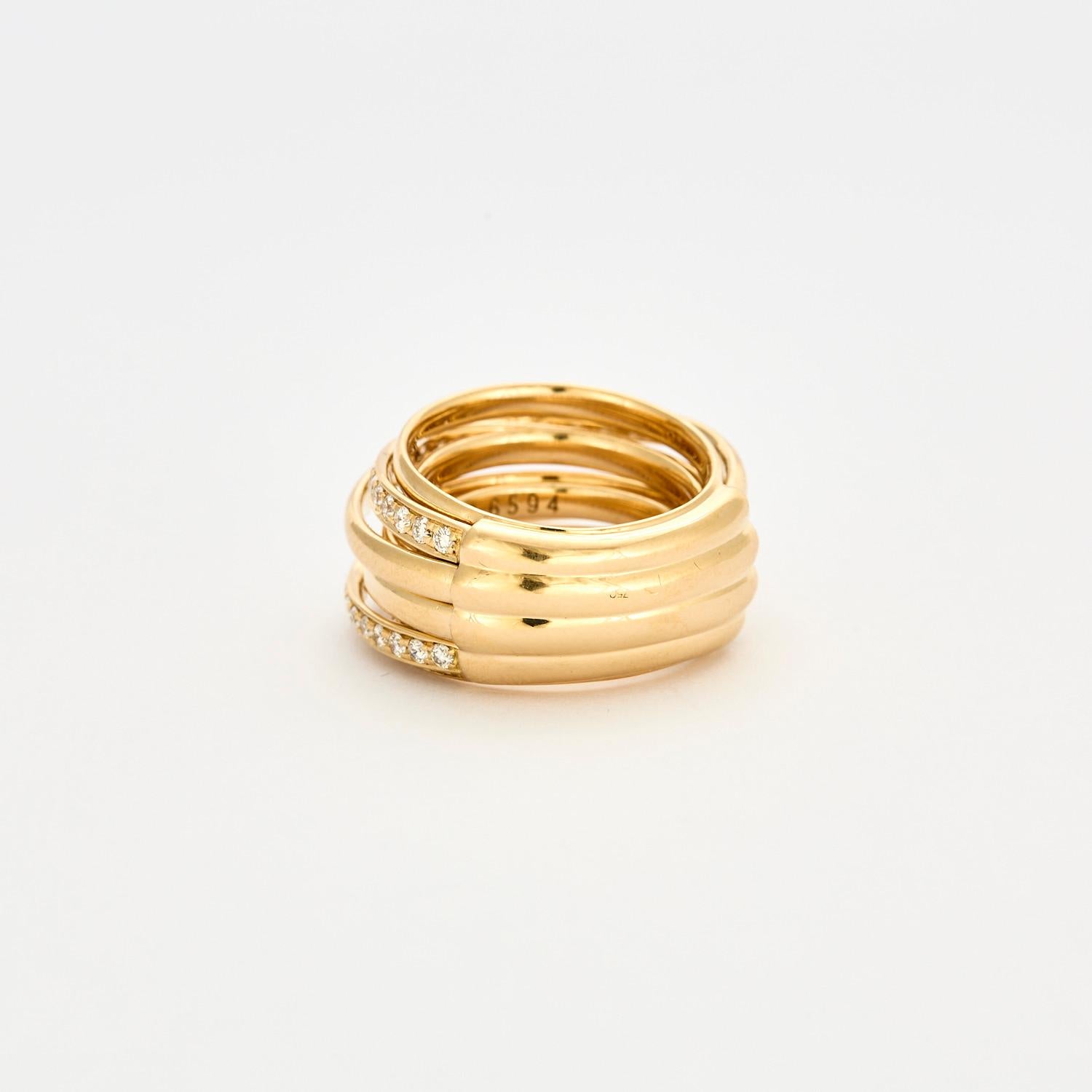  DE GRISGONO Bague Allegra en or jaune et diamants Pour femmes 