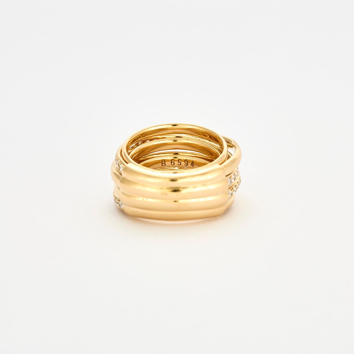 DE GRISGONO Bague Allegra en or jaune et diamants 1